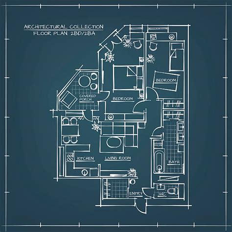 Bathroom Remodel Blueprint Illustrations Royalty Free Vector Graphics