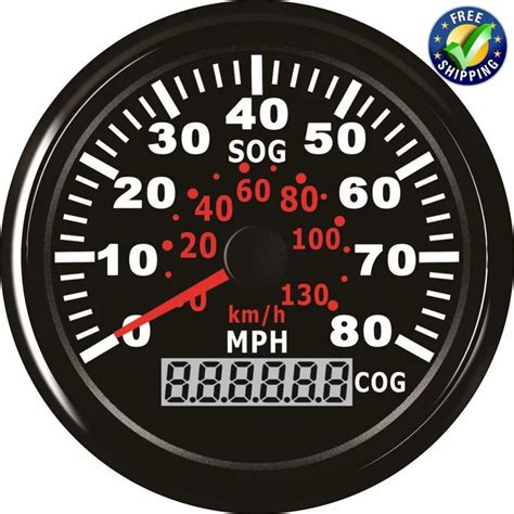 85mm Gps Speedometers Speed Odometers 0 80mph Waterproof Speed