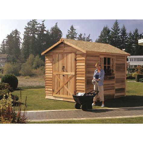 Cedarshed Rancher 8x16 Double Door Cedar Shed The Home Depot Canada