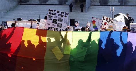 Same Sex Marriage Supporters Gather Outside Us Supreme Court For Hearings