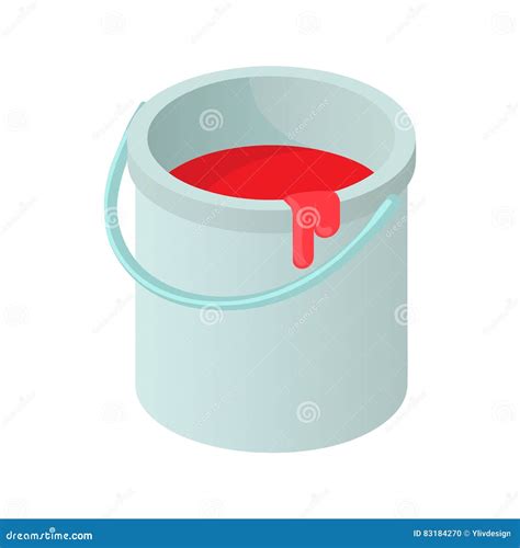 Bucket Of Paint Icon Cartoon Style Stock Vector Illustration Of Blog