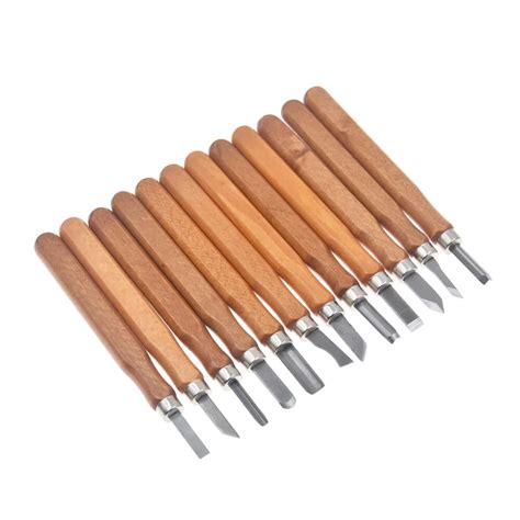 Professional 12pcs Woodcut Knife Wood Carving Chisel Hand Tool Diy