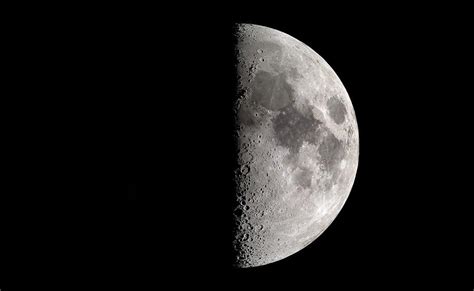 First Quarter Moon Photograph By Nasas Scientific Visualization Studio