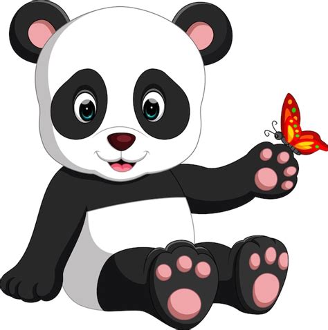 Dessin De Bébé Panda Panda De Dessin Animé Manger Du Bambou