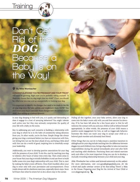 American Dog Magazine Articles By Michael Wombacher