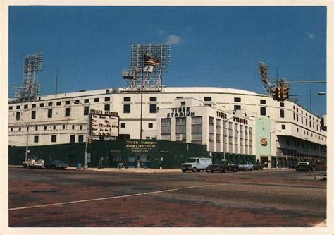Tiger Stadium Home Of The Detroit Tigers Michigan Postcard