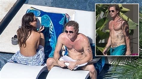 Brad Pitt Sunbathes With Topless Girlfriend Ines De Ramon In Mexico Amid Semi Retirement Plans