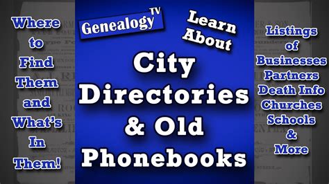 City Directories And Old Telephone Books Whats In Them And Where To Find