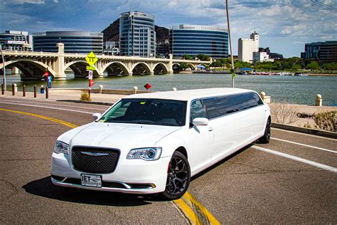 White Chrysler 300 Limo Jet Limousines