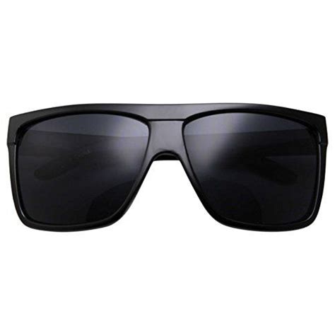 Grinderpunch All Black Limo Dark Rectangular Flat Top Mob Oversized Sunglasses Sunglasses