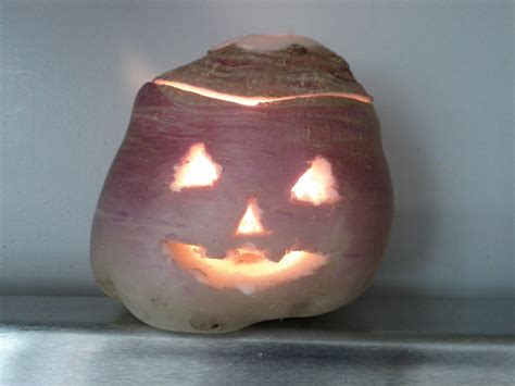How To Carve A Traditional Jack O Lantern Out Of A Turnip Jack O