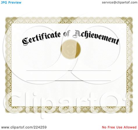 Royalty Free Rf Clipart Illustration Of A Certificate Of Achievement