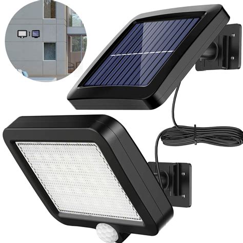 Since this solar security light comes with a separate solar panel you will not have to worry about where you put your light. Waterproof Outdoor Solar Lights, 56 LED Solar Powered Wall ...