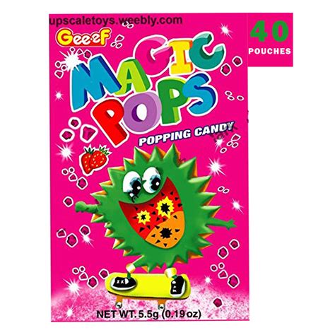 Geeef Magic Pops Popping Candy Strawberry Flavor 5 G X 40 Pouches