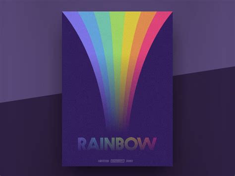 Poster Rainbow Rainbow Rainbow Design Creative Professional