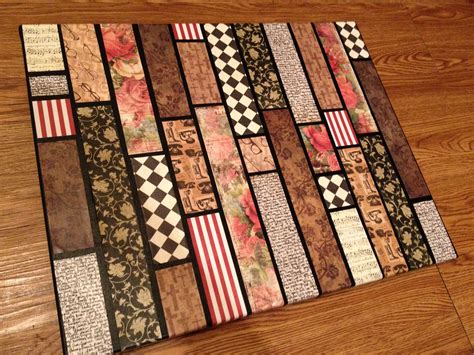 Diy Canvas Art Using Scrapbook Paper Scrapbook Paper Canvas