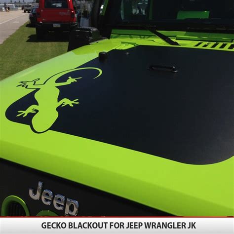 Custom Gecko Jeep Wrangler Jk Hood Blackout Decal By Alphavinyl