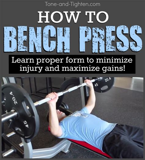How To Bench Press Correctly Tone And Tighten