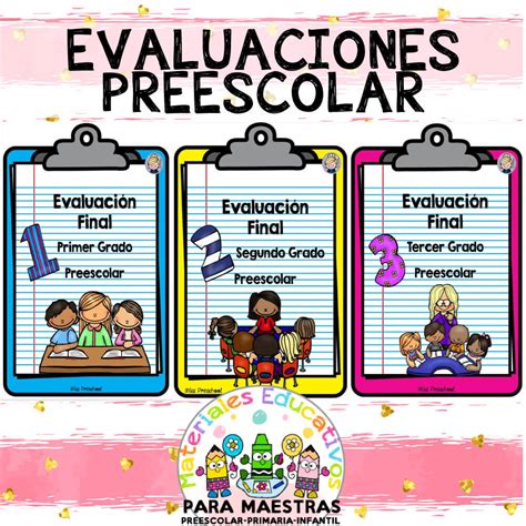 Evaluación Final Para Preescolar Materiales Educativos Para Maestras