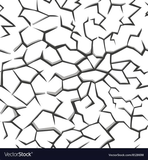 Cracked Clay Ground Seamless Pattern Royalty Free Vector