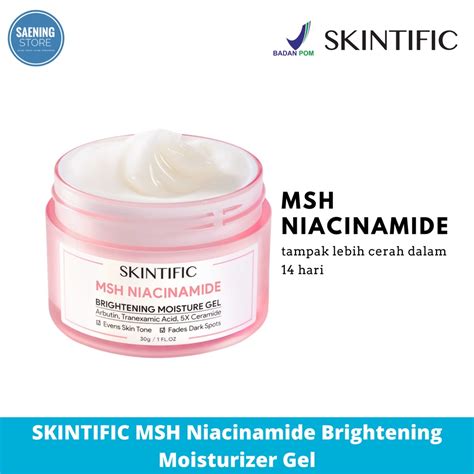 Jual Skintific Msh Niacinamide Brightening Moisturizer Glowing Moisture Gel 30g Shopee Indonesia