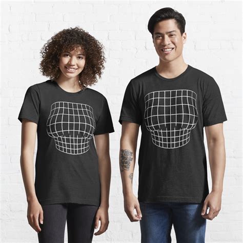 Magnified Chest Optical Illusion Grid Big Boobs T Shirt For Sale By Lushcatdesign