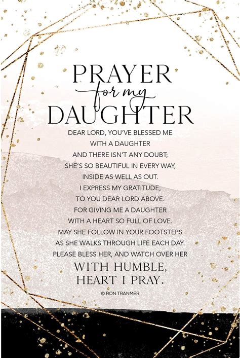 prayer for my daughter wood plaque with inspiring quotes 6 inches x 9 inches