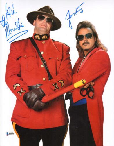 The Mountie Jacques Rougeau Jimmy Hart Signed 11x14 Photo BAS Beckett