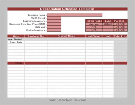 25 Depreciation Schedule Template Excel Free To Use Sample Schedule
