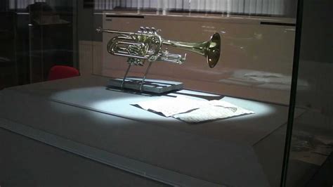 Display Case Lighting Custom Labelling And Multimedia Of Trumpet