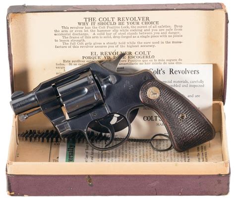 Sold At Auction Pre War Colt Official Police Revolver 2 Barrel And Box