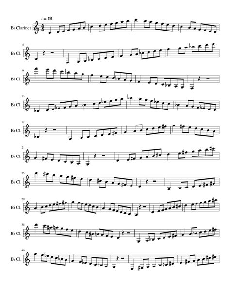 Allstate Scales Sheet Music For Clarinet In B Flat Solo