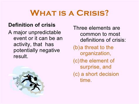 Many who deal with crisis management each day find the word's origin particularly applicable, because when a situation is recognized as a crisis, someone must make a decision to deal with it. Crisis Management