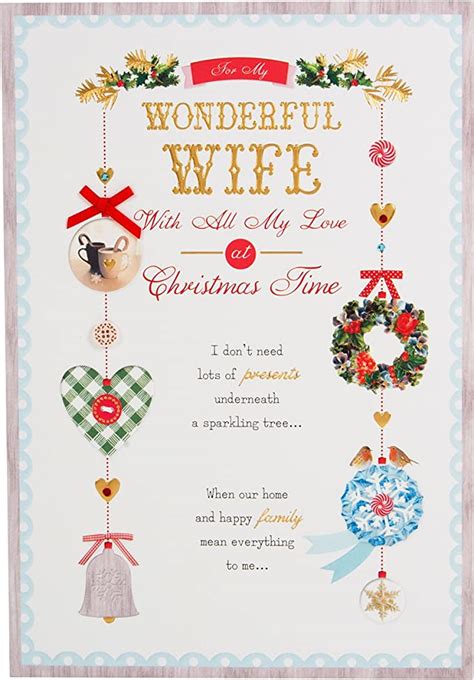 Hallmark Christmas Card To Wife Priceless Moments Large