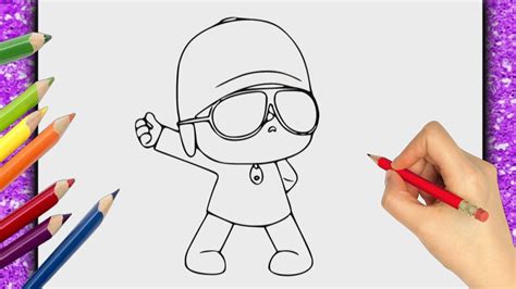 How To Draw Pocoyo Drawing To Draw Step By Step And Paint Youtube