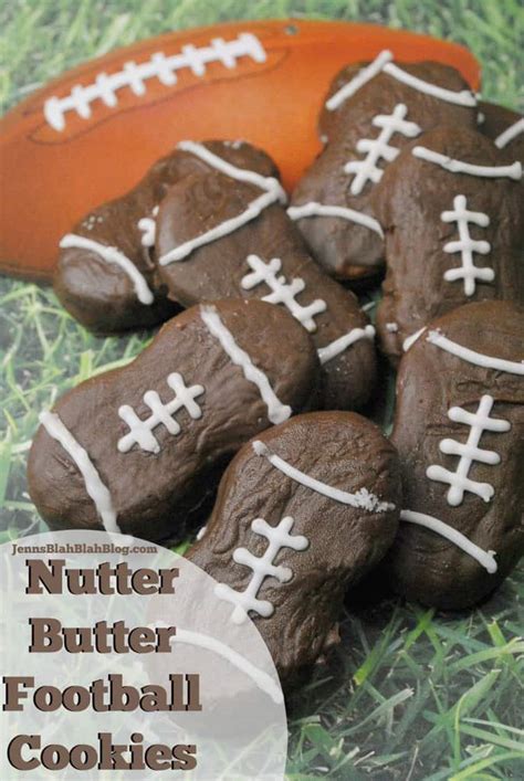 Nutter butter is an american sandwich cookie brand, first introduced in 1969 and currently owned by nabisco, which is a subsidiary of mondelez international. Nutter Butter Football Cookies | Fun Tailgating Food