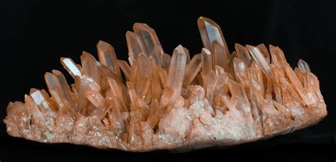 Amazing 183 Tangerine Quartz Crystal Cluster Madagascar For Sale