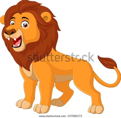 Cartoon Happy Lion Stock Vector Royalty Free 537080173