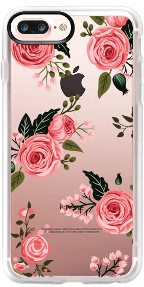 Pink Floral Flowers And Roses Chic Feminine Transparent Case 008