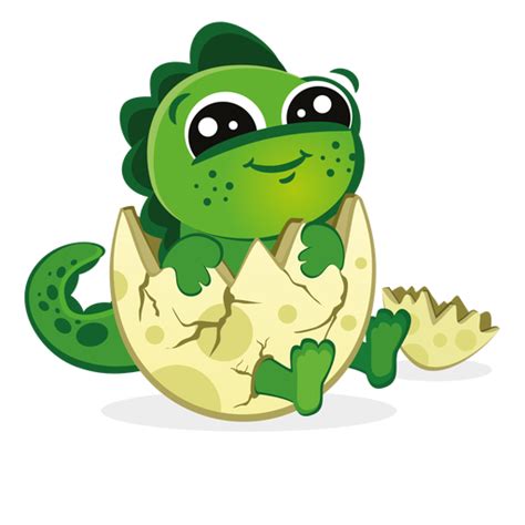 Baby Dino In Eggshell Cartoon Transparent Png And Svg Vector File