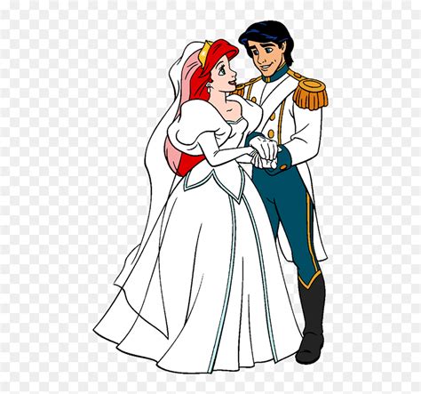 Ariel And Prince Erics Wedding Ariel Little Mermaid Wedding Hd Png