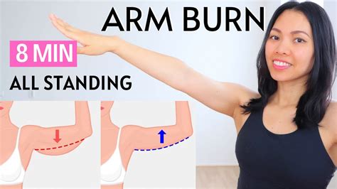 8 Min Arm Burn Effective Exercises To Lose Armpit Fat Beginner