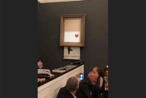 Banksy Shocks Art World By Shredding Mn Work At Auction