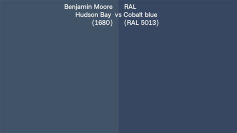 Benjamin Moore Hudson Bay 1680 Vs Ral Cobalt Blue Ral 5013 Side By