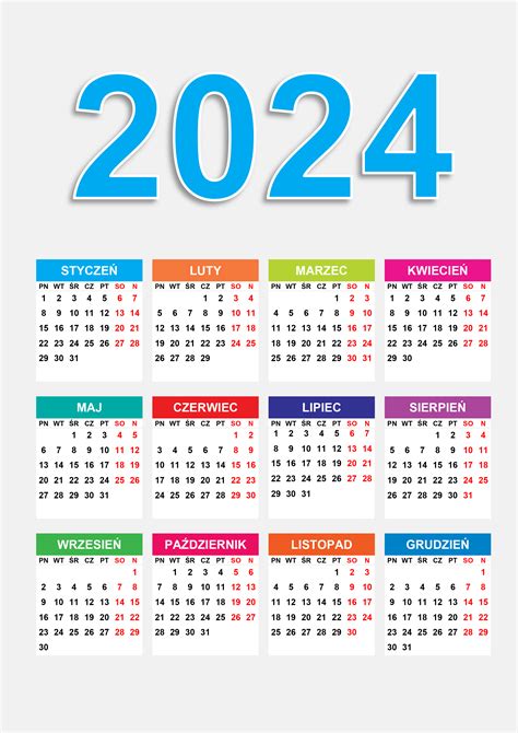 Kalendarz Roczny 2024 Kalendarzsu