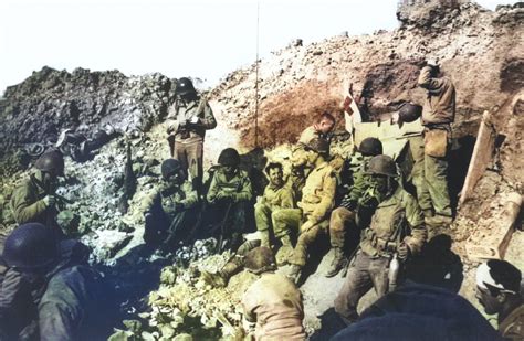 Photo Us Army Soldiers Resting At Pointe Du Hoc Normandy France 6