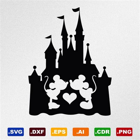 Disney Castle SVG Files For Silhouette Files For Cricut SVG DXF EPS