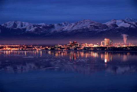 Alaska Anchorage By Night Marculescueugeniancud5200alaska Flickr