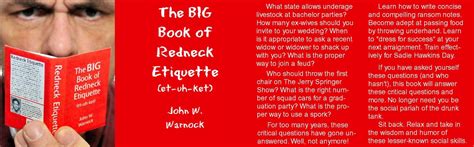 The Big Book Of Redneck Etiquette Et Uh Ket Something To Offend Everyone