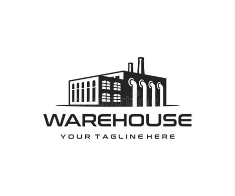 Industrial Manufacturing Building Logo Design Industrial Factory And